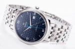2019 Copy Omega De Ville Prestige Orbis Stainless Steel Blue Dial Swiss 2892 Watch